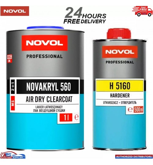 NOVOL NOVAKRYL 560 AIR DRY CLEARCOAT KIT 1.5LTR